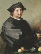 Andrea del Sarto portrait of becuccio bicchieraio oil